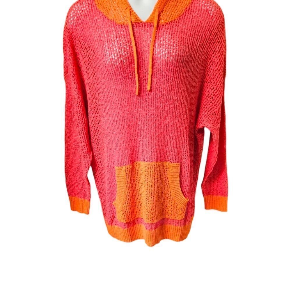 TORRID RED ROUGE Oversized Pointelle Hooded Pullover PLUS SIZE 2X